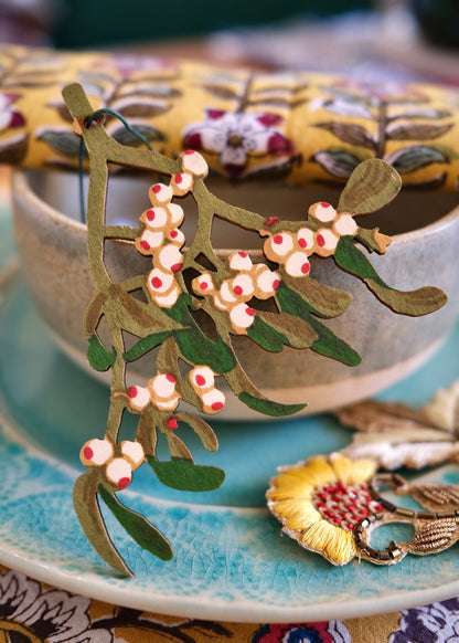 Mistletoe Wooden Decoration