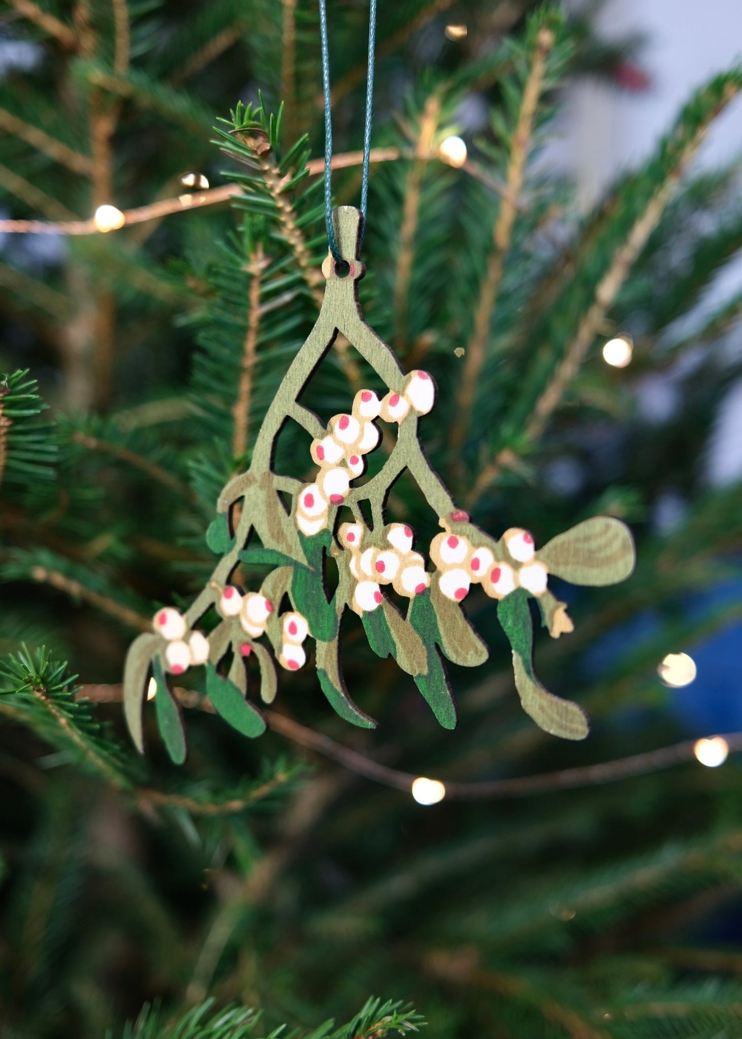 Mistletoe Wooden Decoration