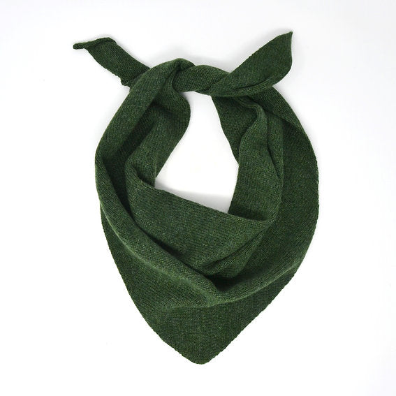 Lambswool Neckerchief in Moss Green