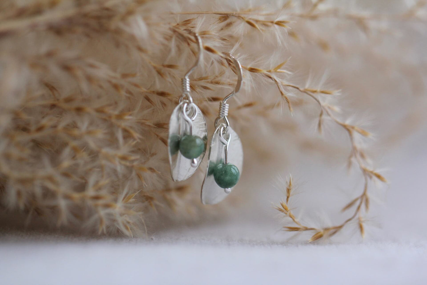 Gail Beaded Leaf Earrings