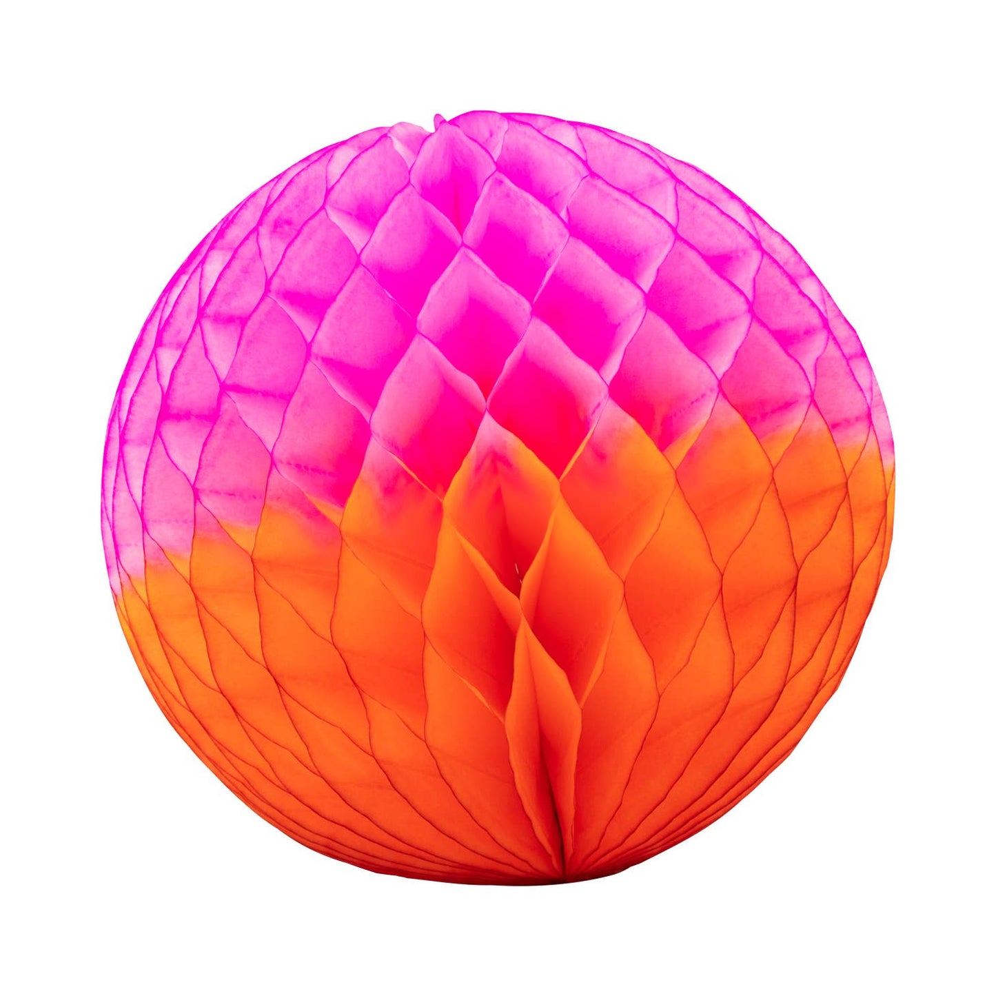 Pink and Orange Honeycomb Ball