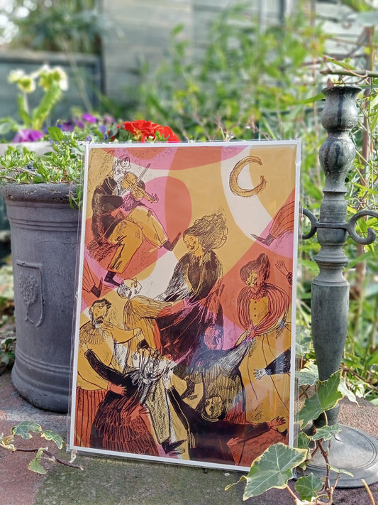 The Crofters, The Ceilidh. A4 Print