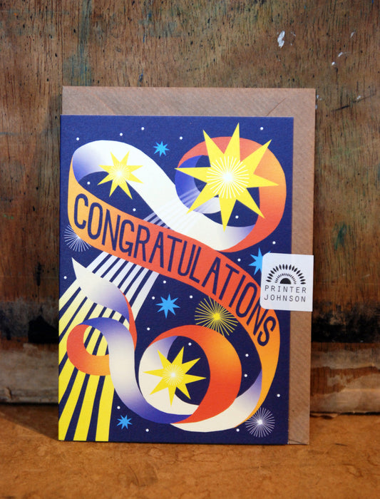 Congratulations Shooting Star Card by Printer Johnson