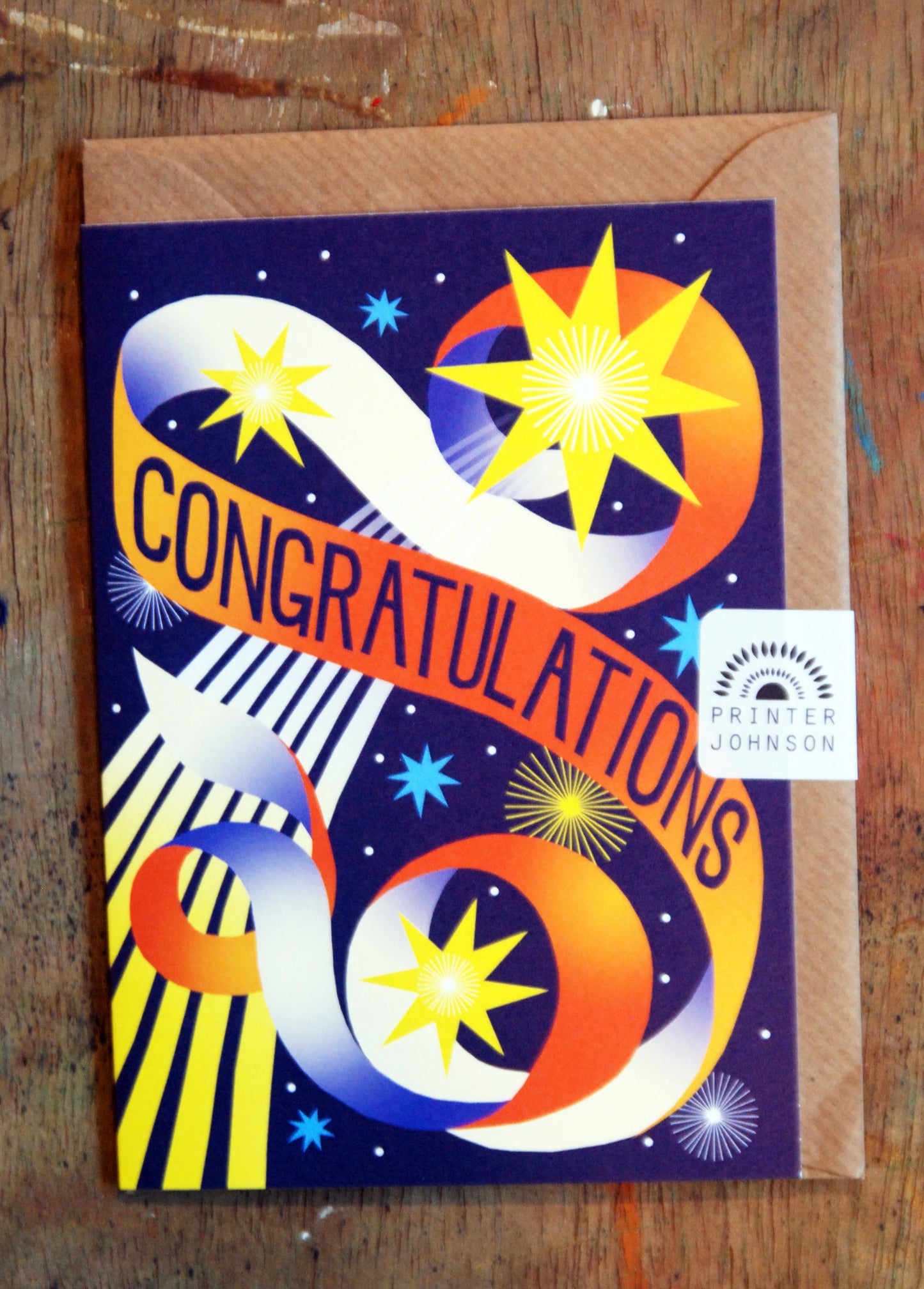 Congratulations Shooting Star Card by Printer Johnson