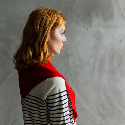 Lambswool Neckerchief in Ruby Red