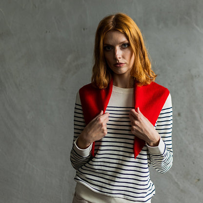 Lambswool Neckerchief in Ruby Red