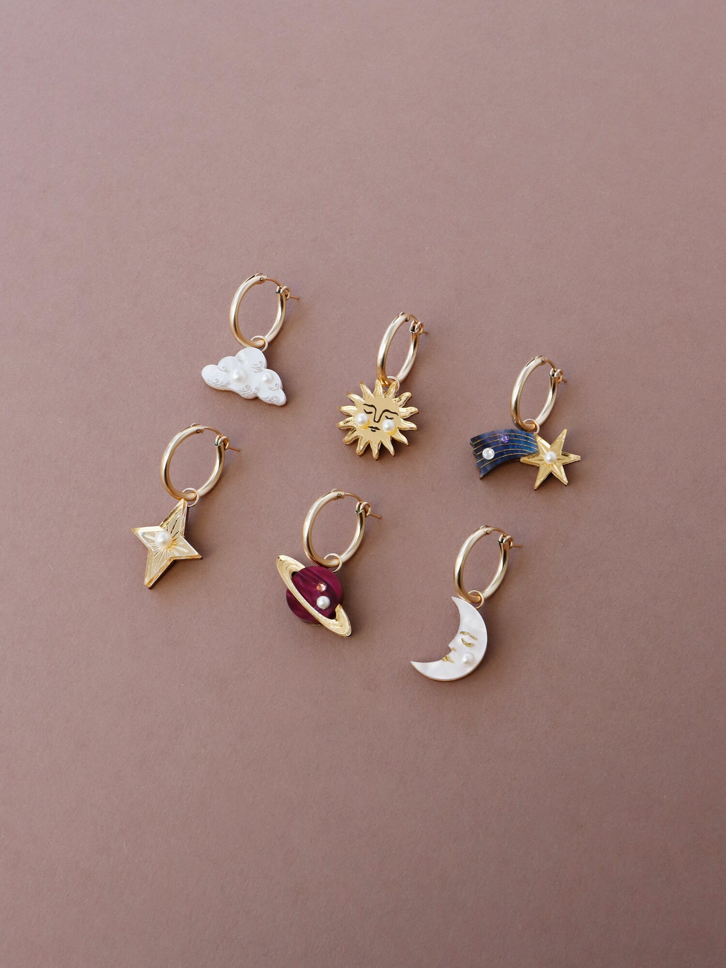 Heavenly Celestial Charms and Hoops
