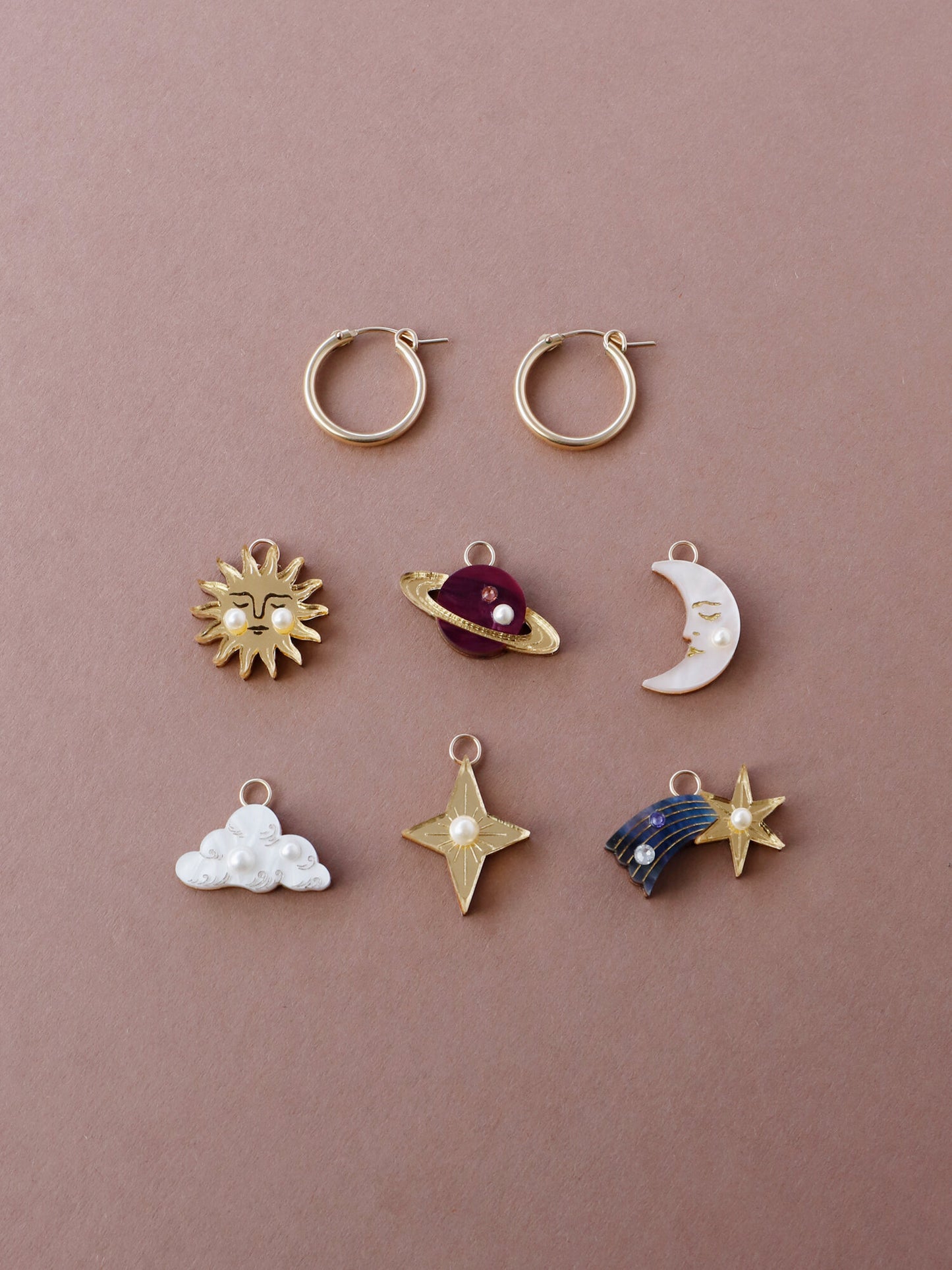 Heavenly Celestial Charms and Hoops
