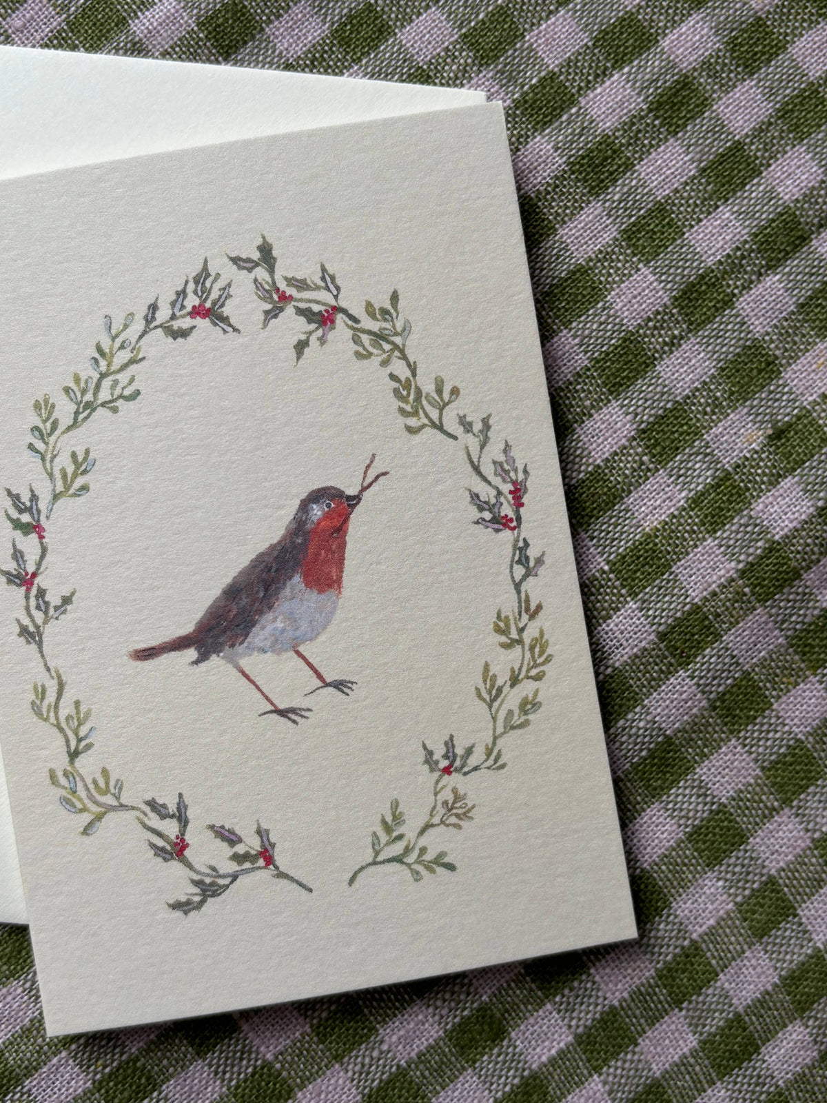 Robin mini Christmas card