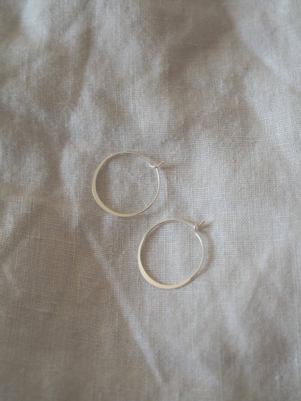 Marianne Minimal Silver Hoop Earrings