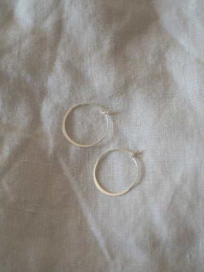 Marianne Minimal Silver Hoop Earrings