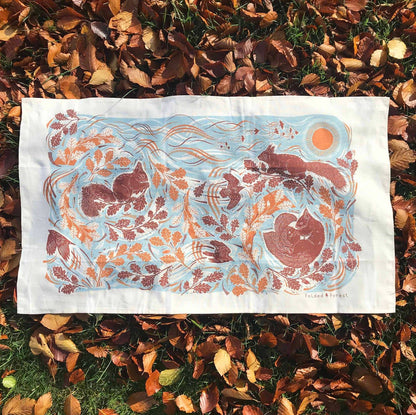 Squirrel Cotton Tea Towel