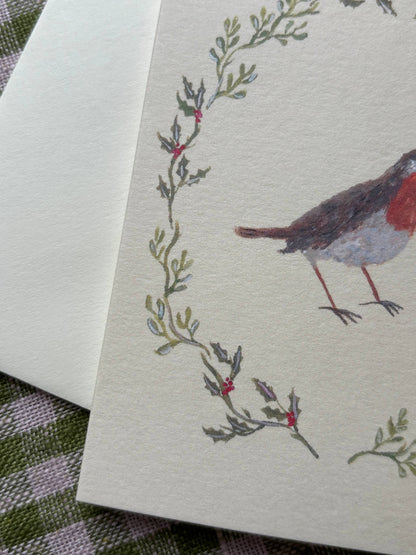 Robin mini Christmas card