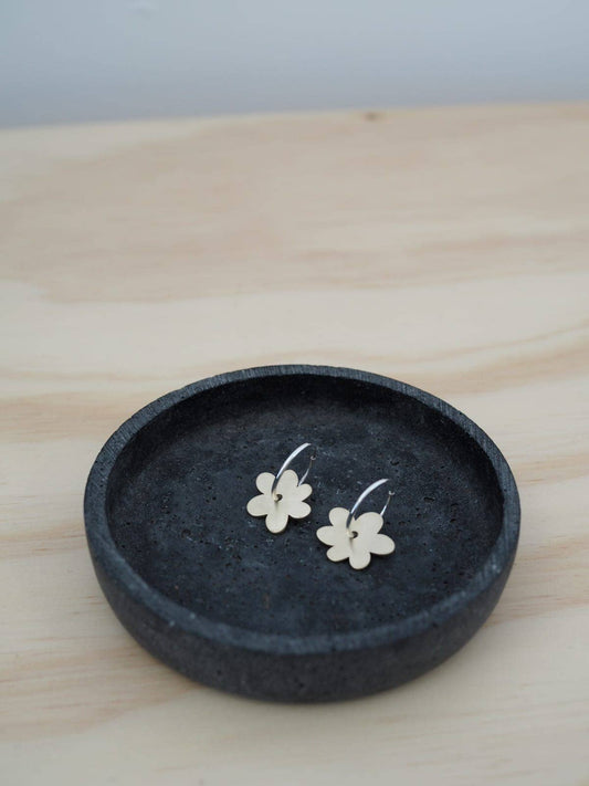 Poppy Brass and Silver Earrings