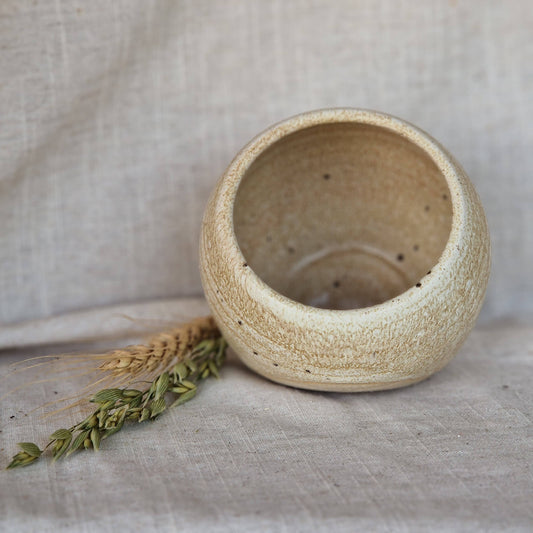 Cream Handmade Ceramic Salt Pig