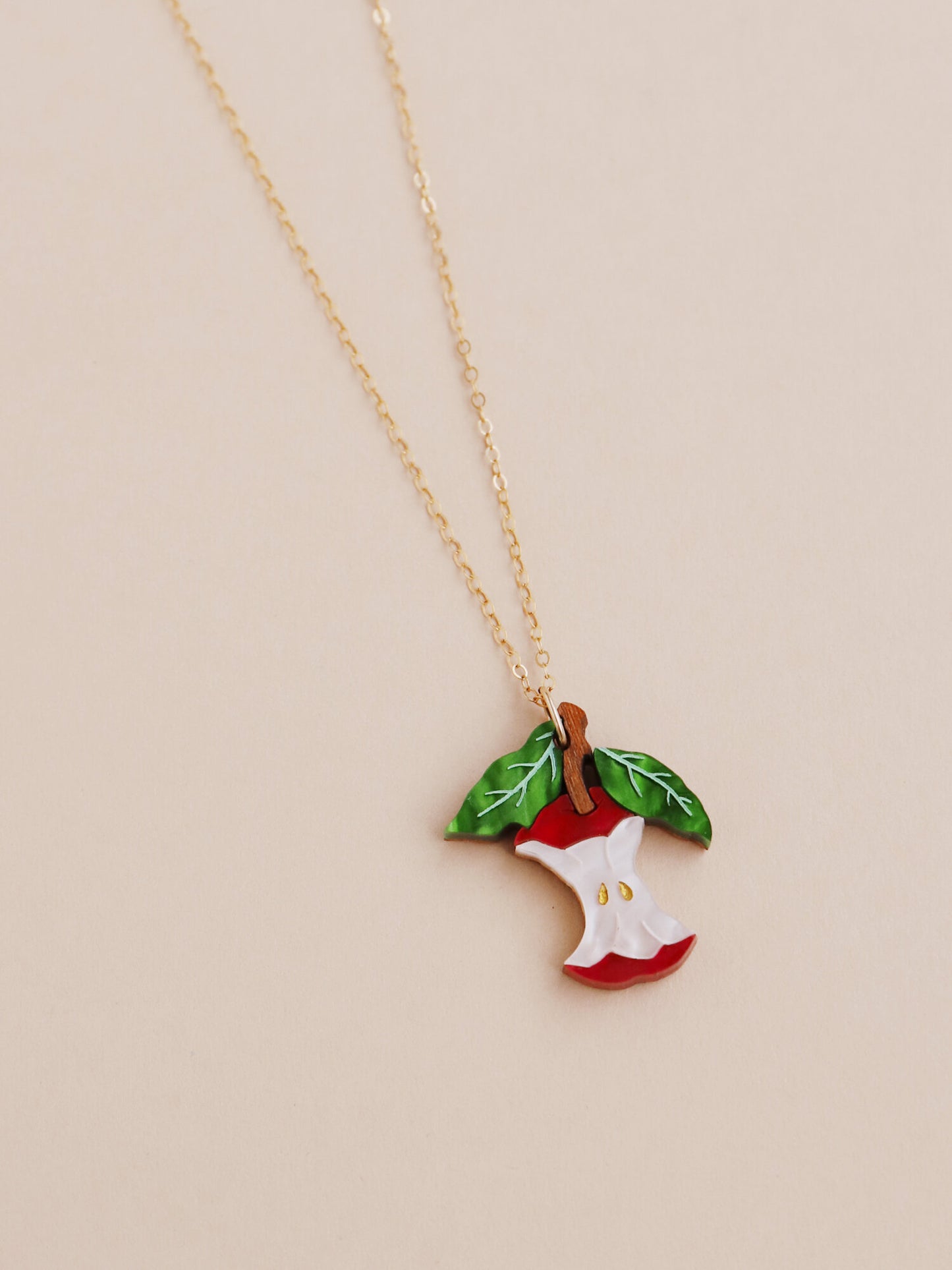 Apple Necklace in Red