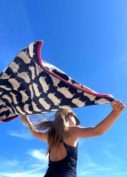 Kissing Sheep Organic Cotton Hand Towel