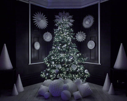 Classic Snowflake Fan 45cm White