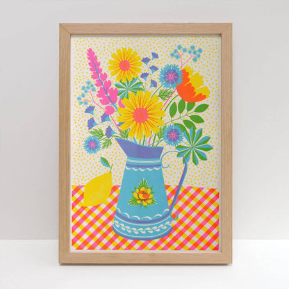 Summer Blooms - A3 Risograph Print