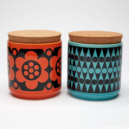 Storage Jar in Teal Backgammon by Magpie x Hornsea