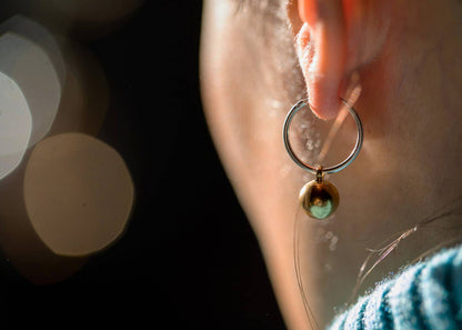 Emily Brass and Silver Earrings