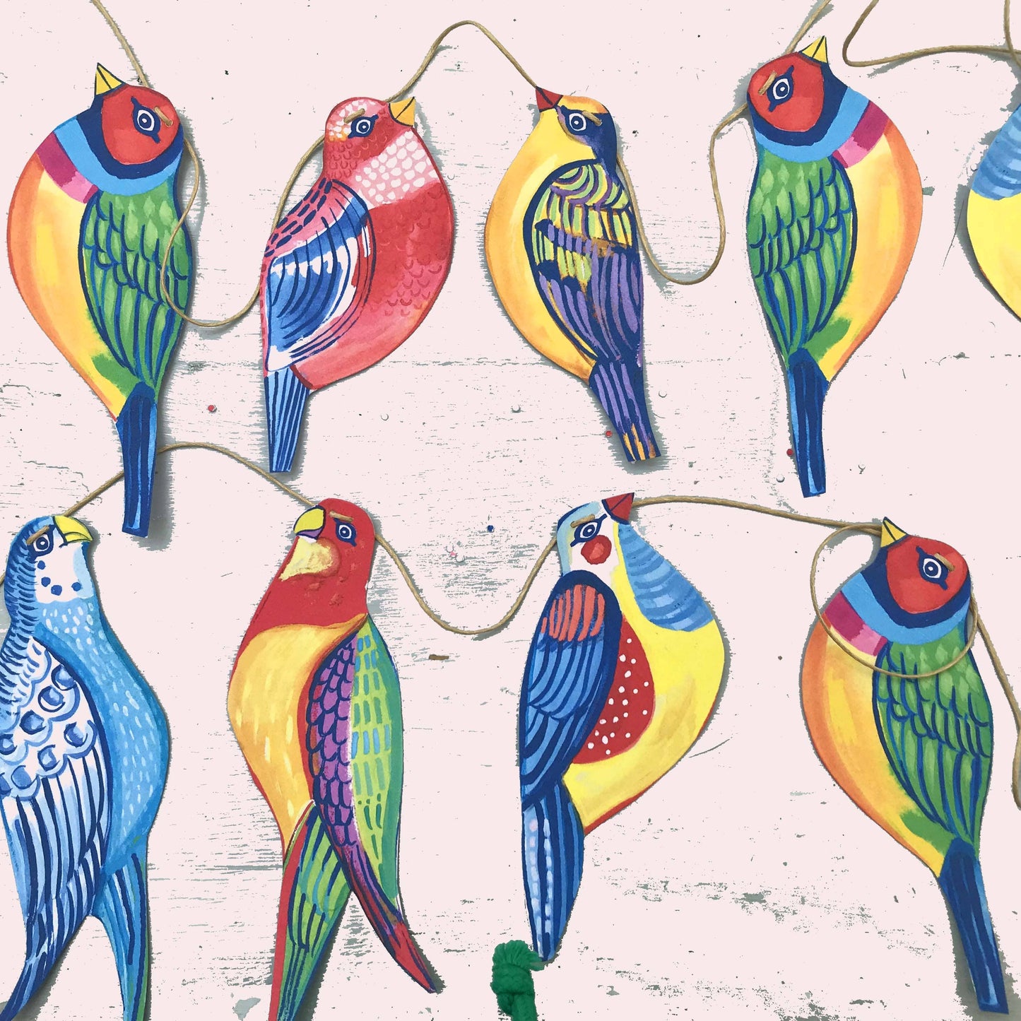 Colourful Bird Garland