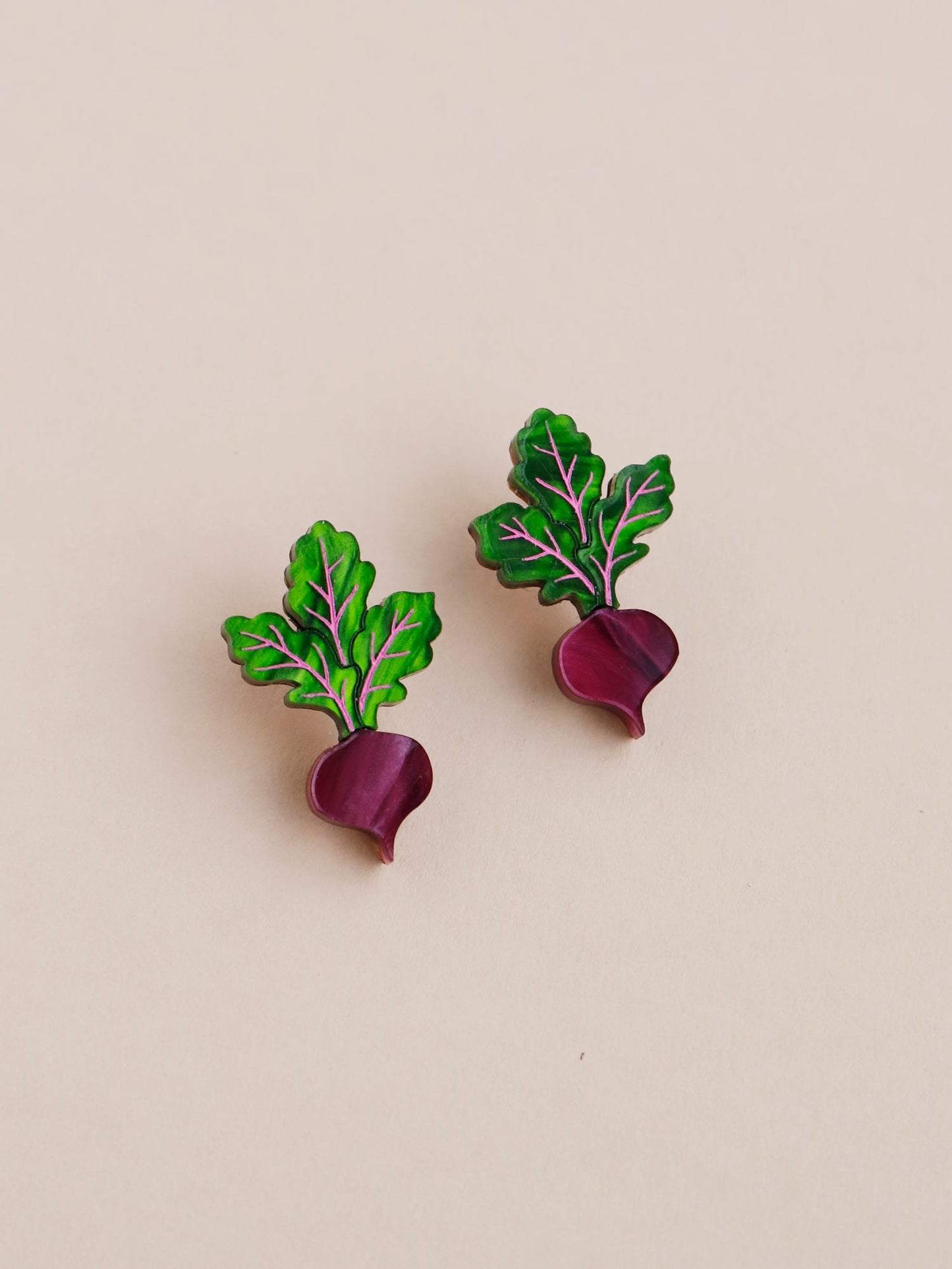Mini Beetroot Studs by Wolf and Moon