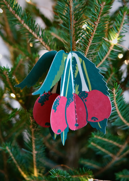 Festive Foliage Paper Ornaments.