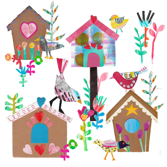 Birds and their Houses - New Home Card
