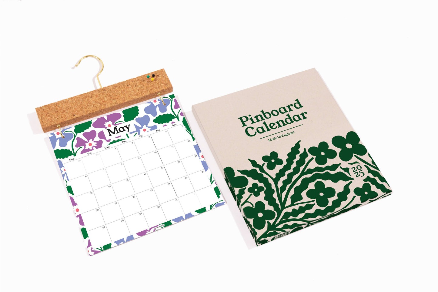 2025 Pinboard Calendar - Floral