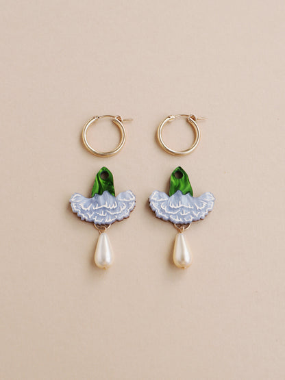 Carnation Drop Hoops