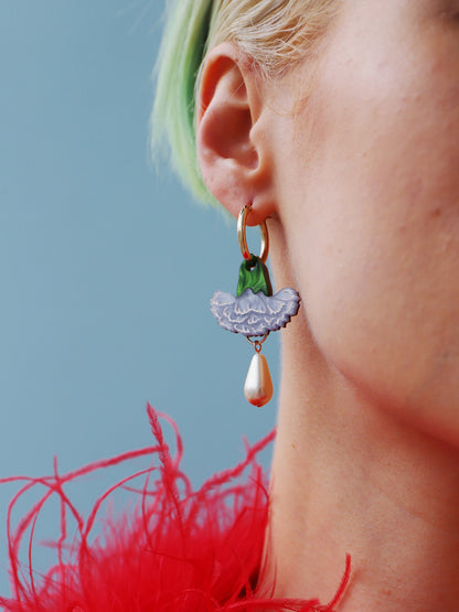 Carnation Drop Hoops