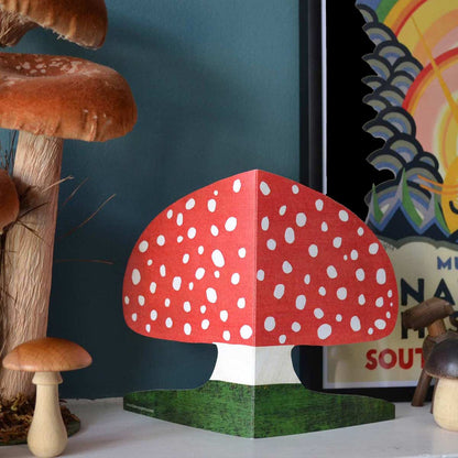 Red Mushroom Shaped Greeting Card