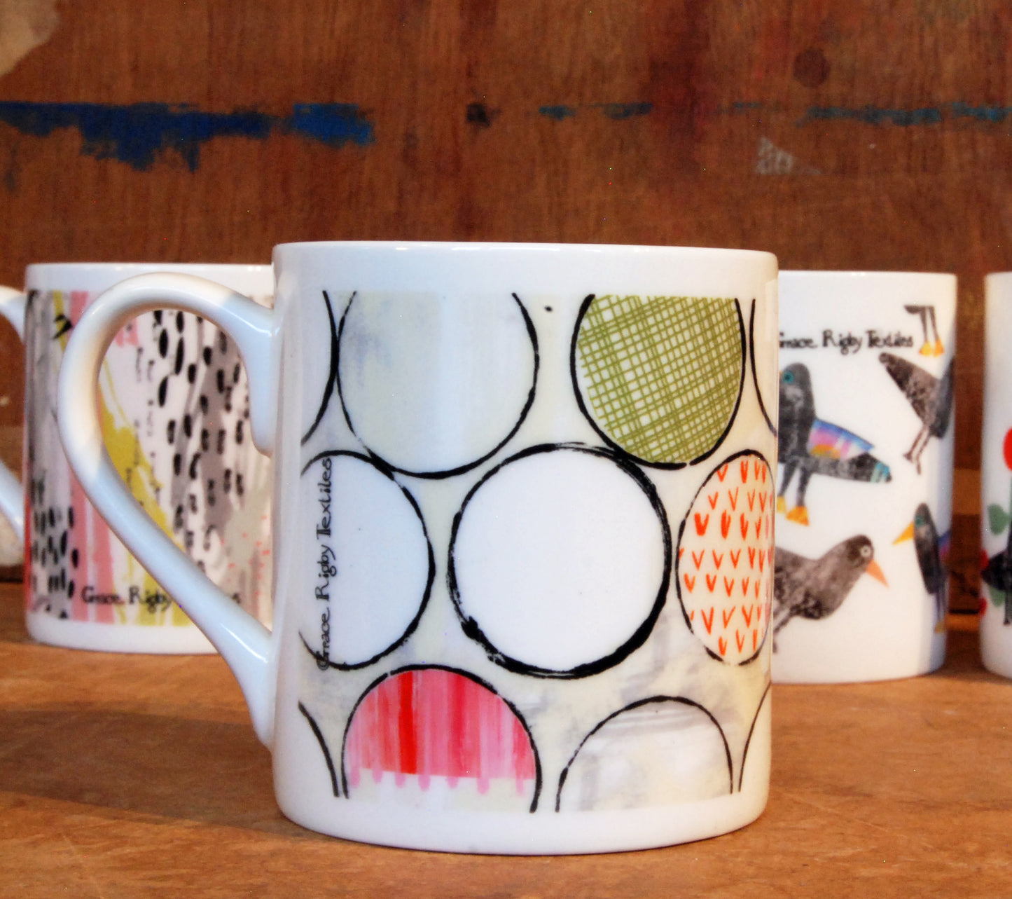 Circles Bone China Mug