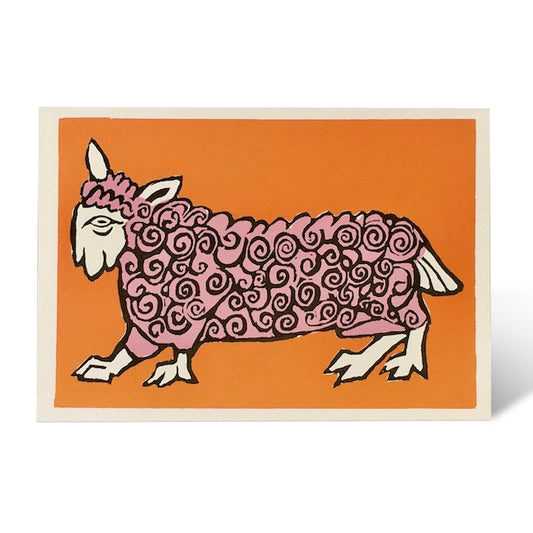 Colourful Curly Sheep card