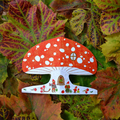 Snowy Mushroom Christmas Card