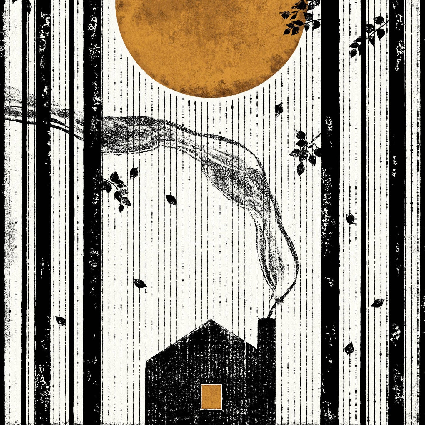 Smoky Cabin, A4 Digital Print