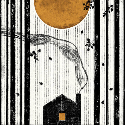 Smoky Cabin, A4 Digital Print