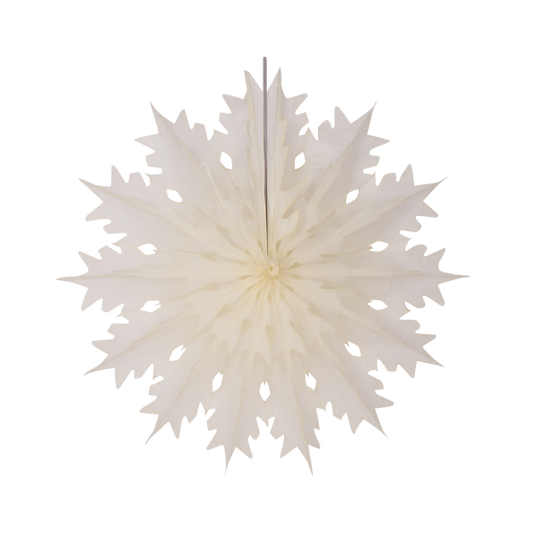 Classic Snowflake Fan 45 cm Natural