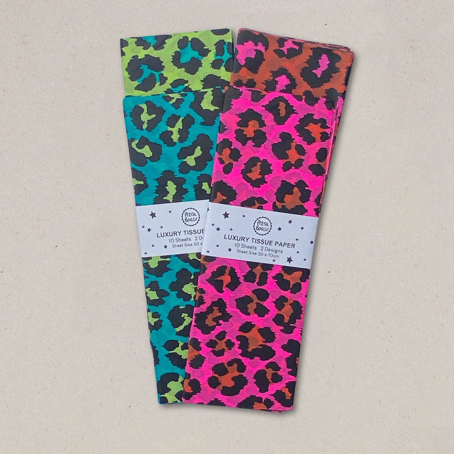 Tissue Paper  Leopard - Ginger & Pink