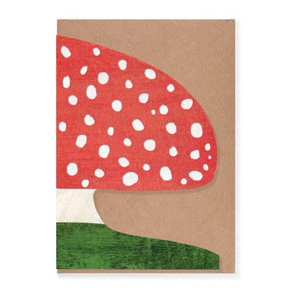 Red Mushroom Shaped Greeting Card