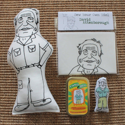 DAVID ATTENBOROUGH Sew Your Own Doll Kit: Full Kit with stuffing