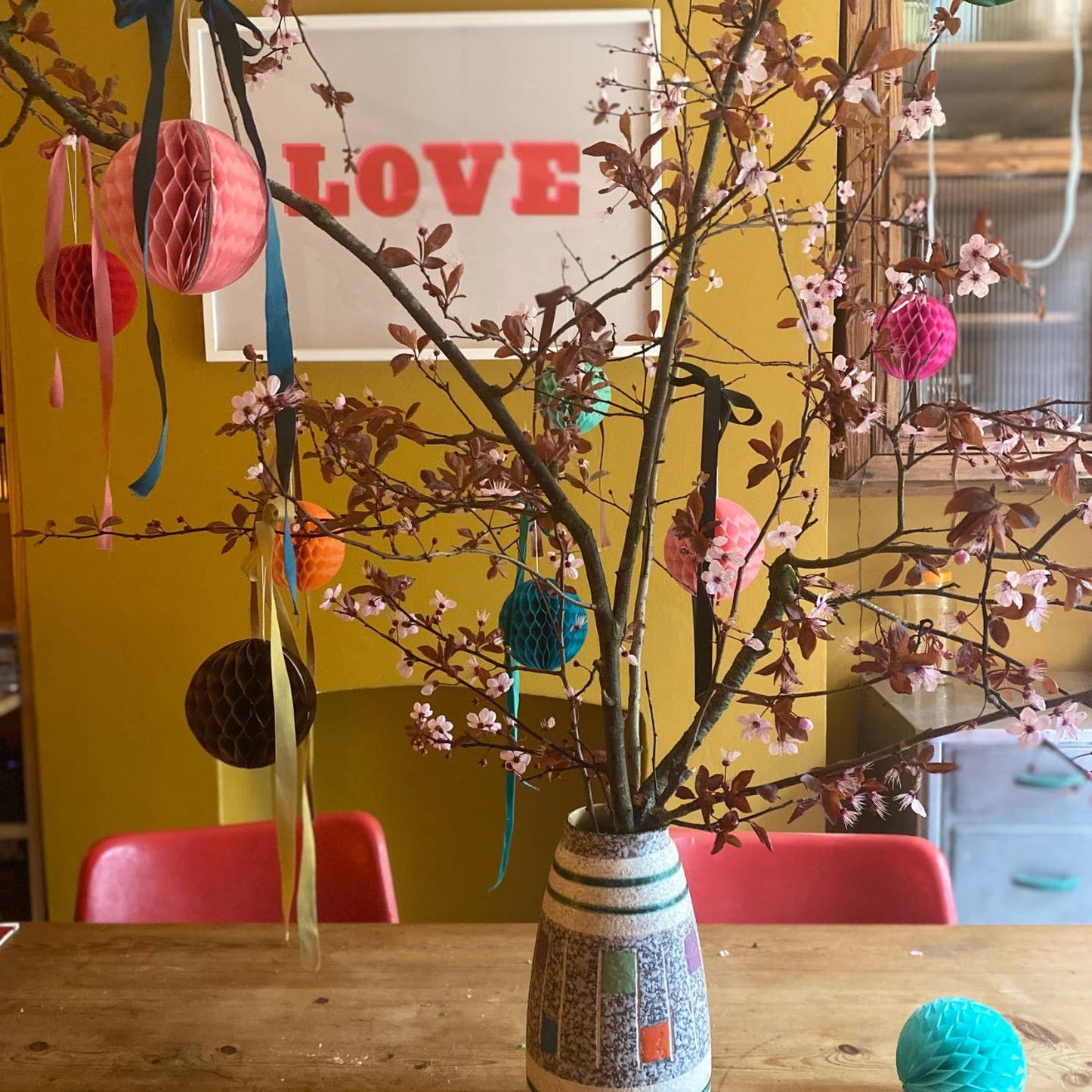 Paper Ball Decoration - Rose Pink