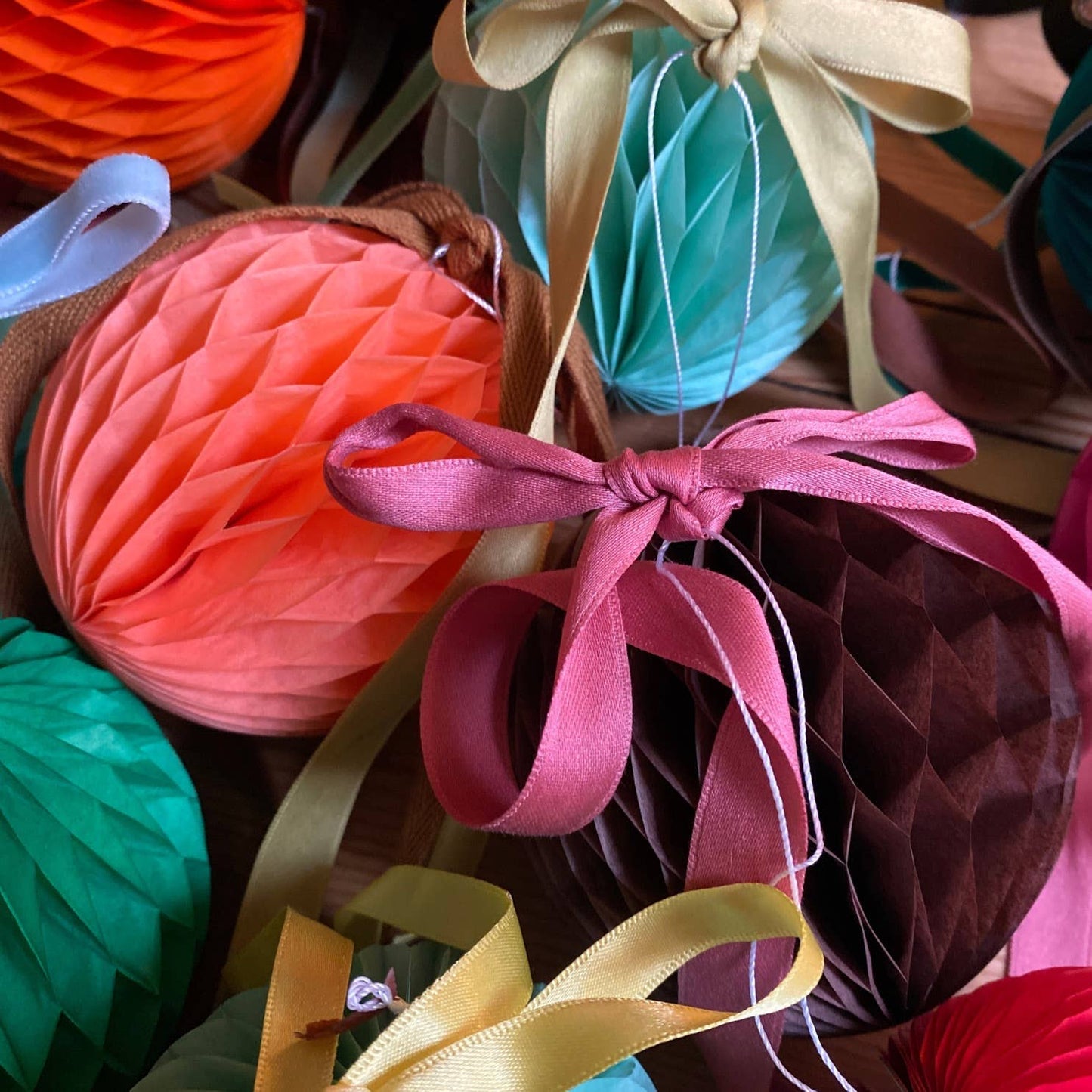 Paper Ball Decoration - Orange