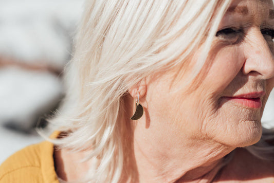Penny Brass and Silver Earrings