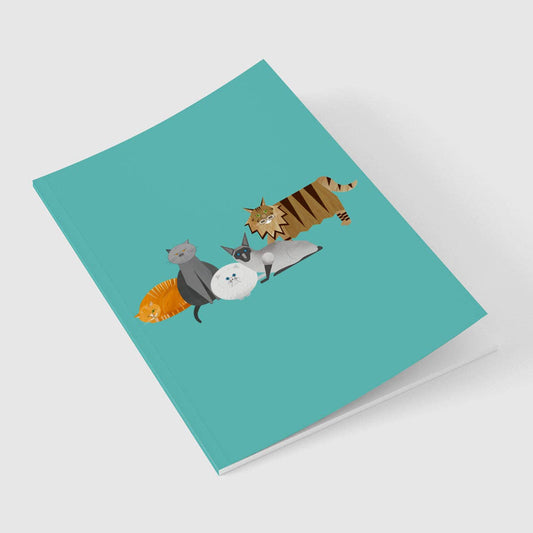 Cat Characters A5 Lined Eco Friendly Notebook