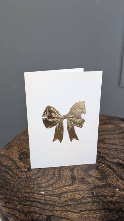 Bow Keepsake Card | Gold Embossed Art Card