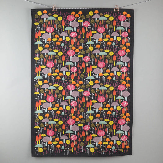 Toadstools and Mushrooms Tea Towel