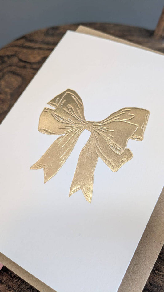 Bow Keepsake Card | Gold Embossed Art Card