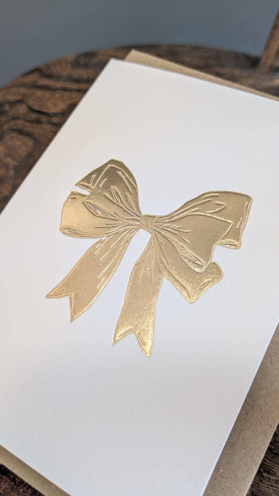 Bow Keepsake Card | Gold Embossed Art Card